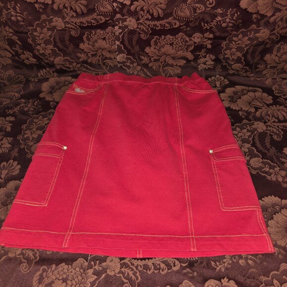 Dream Jeannes by Quacker Factory Skort Skirt Red Size M - Picture 1 of 6